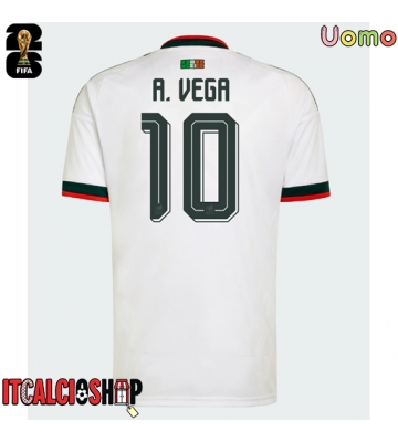Messico Alexis Vega #10 Seconda Maglia Mondiali 2026 Manica Corta